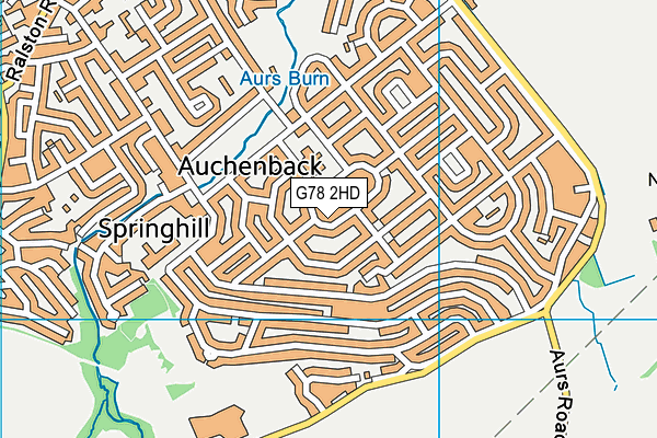 G78 2HD map - OS VectorMap District (Ordnance Survey)