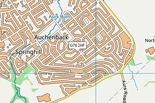G78 2HF map - OS VectorMap District (Ordnance Survey)