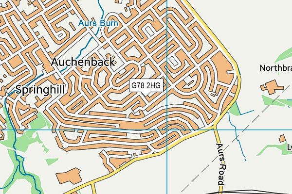 G78 2HG map - OS VectorMap District (Ordnance Survey)