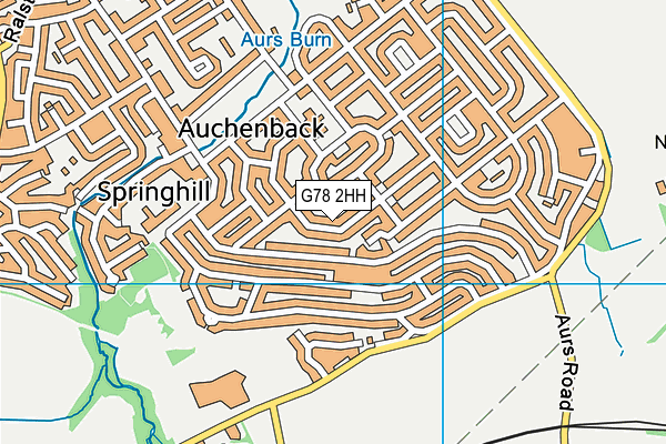 G78 2HH map - OS VectorMap District (Ordnance Survey)