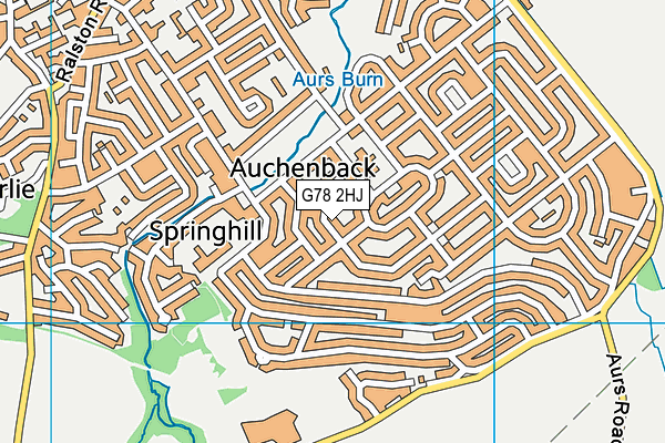 G78 2HJ map - OS VectorMap District (Ordnance Survey)