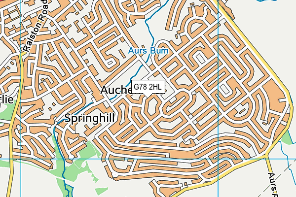 G78 2HL map - OS VectorMap District (Ordnance Survey)