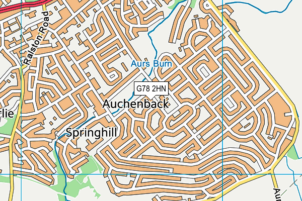 G78 2HN map - OS VectorMap District (Ordnance Survey)
