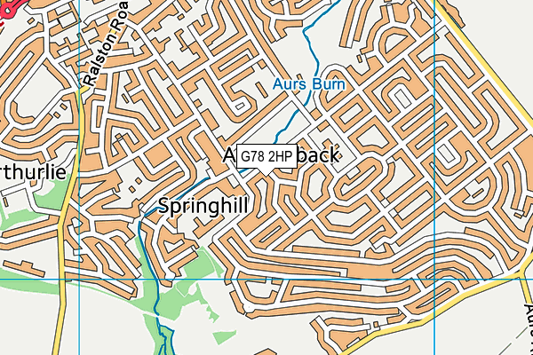 G78 2HP map - OS VectorMap District (Ordnance Survey)