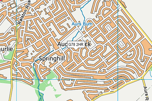 G78 2HR map - OS VectorMap District (Ordnance Survey)