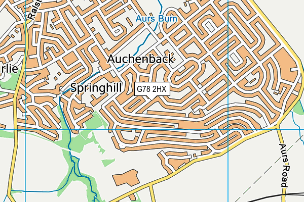 G78 2HX map - OS VectorMap District (Ordnance Survey)