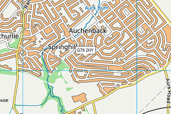 G78 2HY map - OS VectorMap District (Ordnance Survey)
