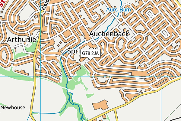 G78 2JA map - OS VectorMap District (Ordnance Survey)