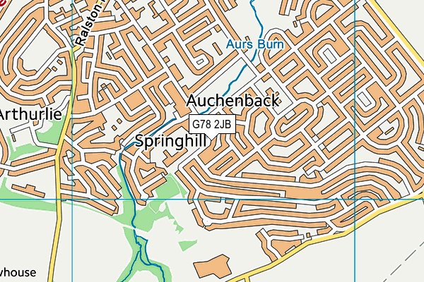 G78 2JB map - OS VectorMap District (Ordnance Survey)
