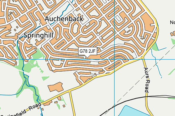 G78 2JF map - OS VectorMap District (Ordnance Survey)