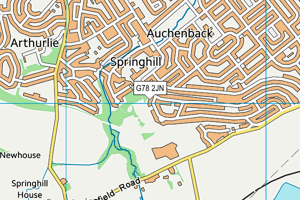 G78 2JN map - OS VectorMap District (Ordnance Survey)