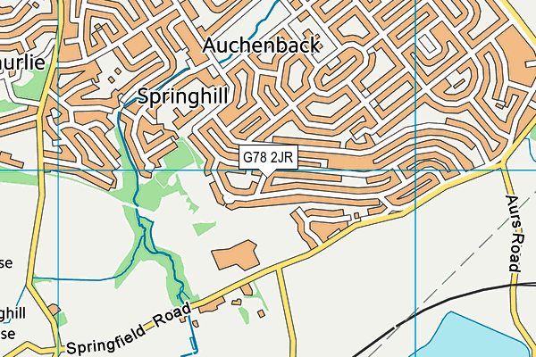 G78 2JR map - OS VectorMap District (Ordnance Survey)