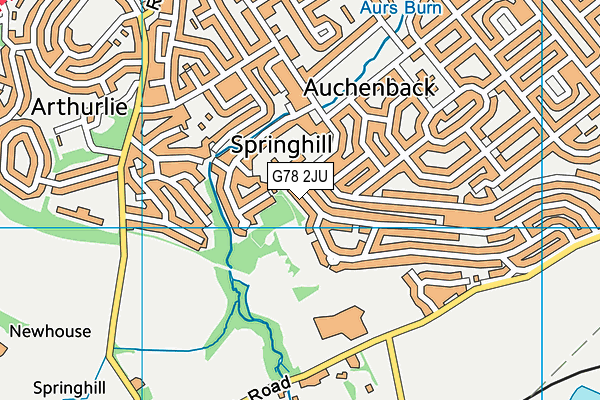G78 2JU map - OS VectorMap District (Ordnance Survey)