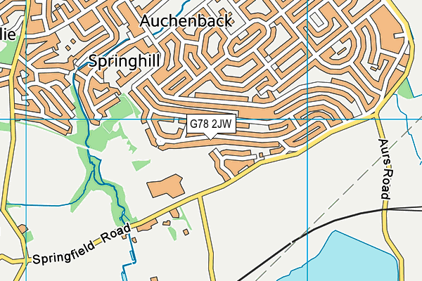 G78 2JW map - OS VectorMap District (Ordnance Survey)