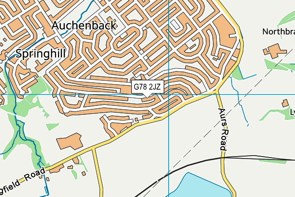 G78 2JZ map - OS VectorMap District (Ordnance Survey)