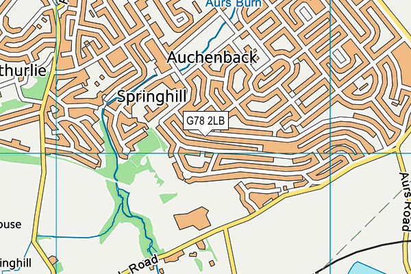 G78 2LB map - OS VectorMap District (Ordnance Survey)