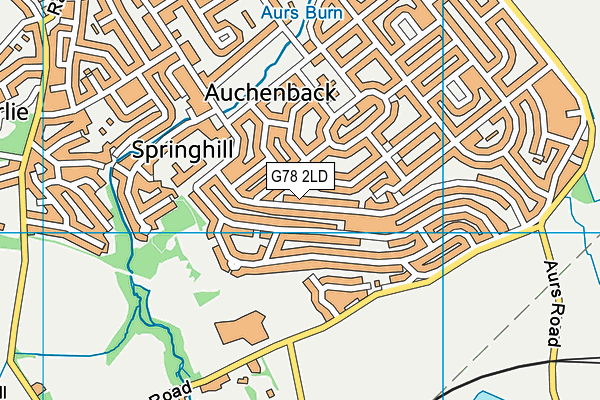 G78 2LD map - OS VectorMap District (Ordnance Survey)