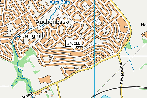 G78 2LE map - OS VectorMap District (Ordnance Survey)