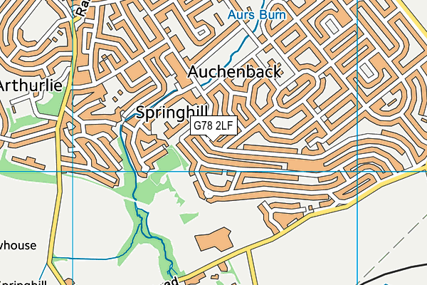 G78 2LF map - OS VectorMap District (Ordnance Survey)