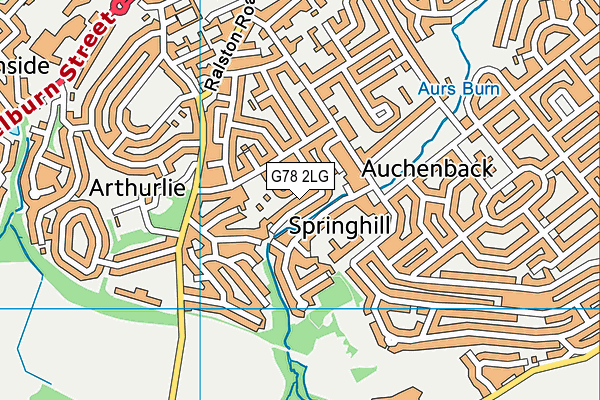 G78 2LG map - OS VectorMap District (Ordnance Survey)
