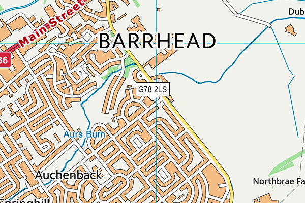 G78 2LS map - OS VectorMap District (Ordnance Survey)