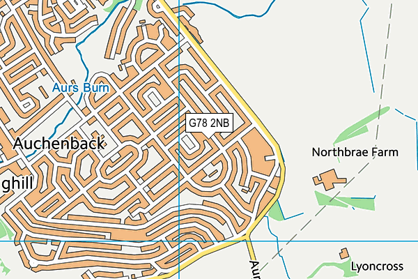 G78 2NB map - OS VectorMap District (Ordnance Survey)