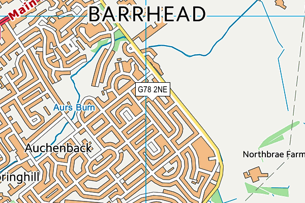 G78 2NE map - OS VectorMap District (Ordnance Survey)