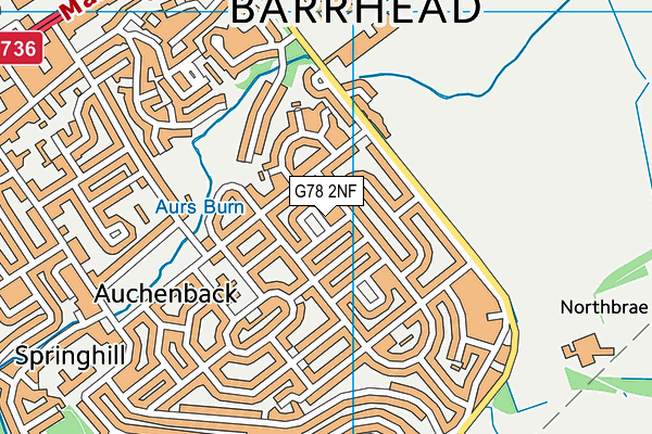 G78 2NF map - OS VectorMap District (Ordnance Survey)