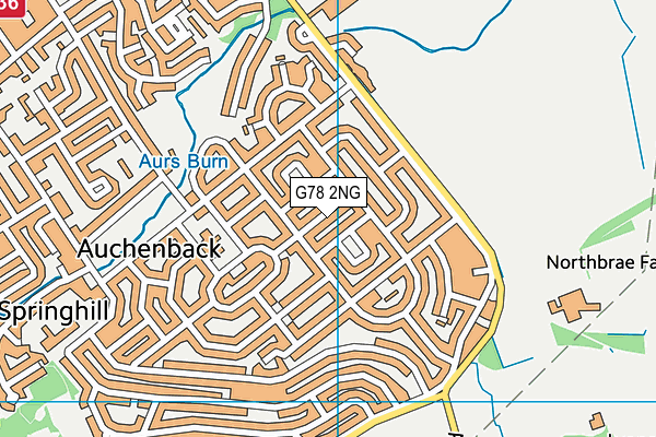 G78 2NG map - OS VectorMap District (Ordnance Survey)