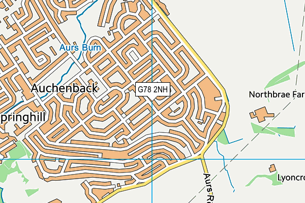 G78 2NH map - OS VectorMap District (Ordnance Survey)