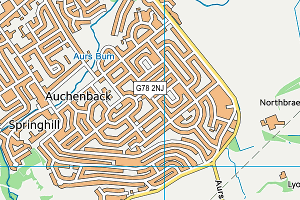 G78 2NJ map - OS VectorMap District (Ordnance Survey)