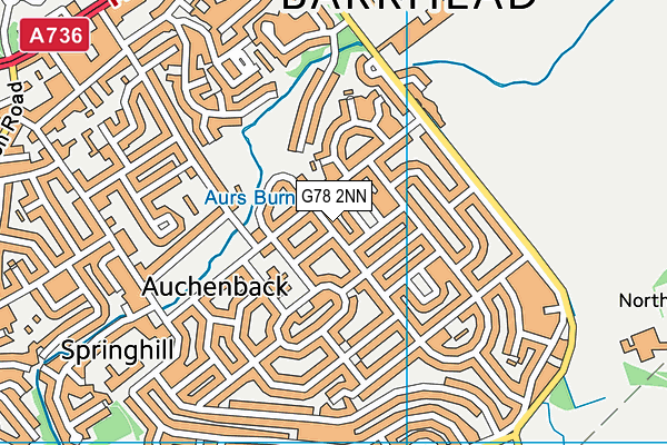 G78 2NN map - OS VectorMap District (Ordnance Survey)