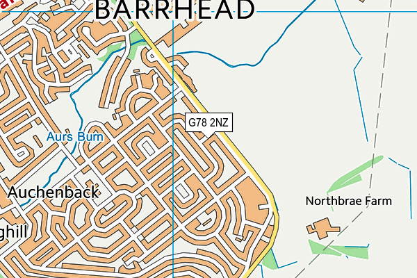 G78 2NZ map - OS VectorMap District (Ordnance Survey)