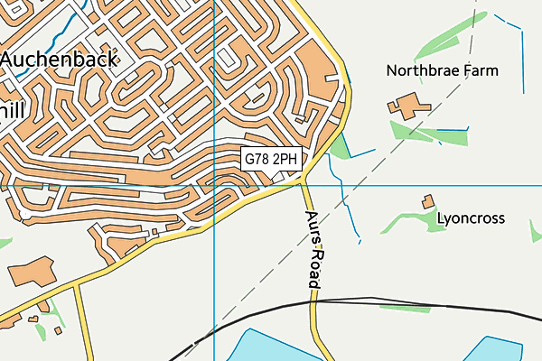 G78 2PH map - OS VectorMap District (Ordnance Survey)
