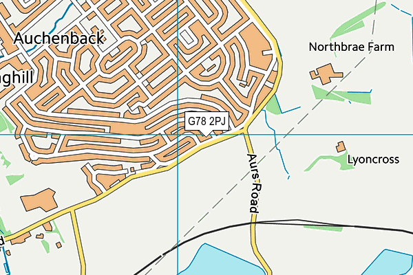 G78 2PJ map - OS VectorMap District (Ordnance Survey)