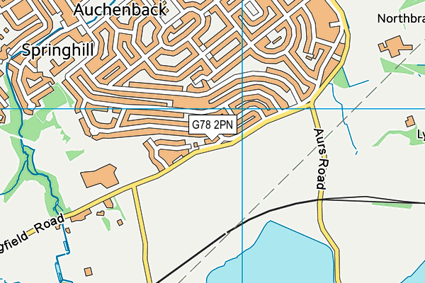 G78 2PN map - OS VectorMap District (Ordnance Survey)