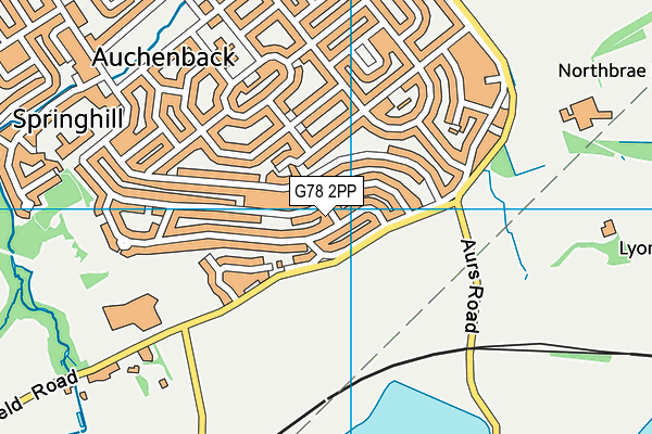 G78 2PP map - OS VectorMap District (Ordnance Survey)