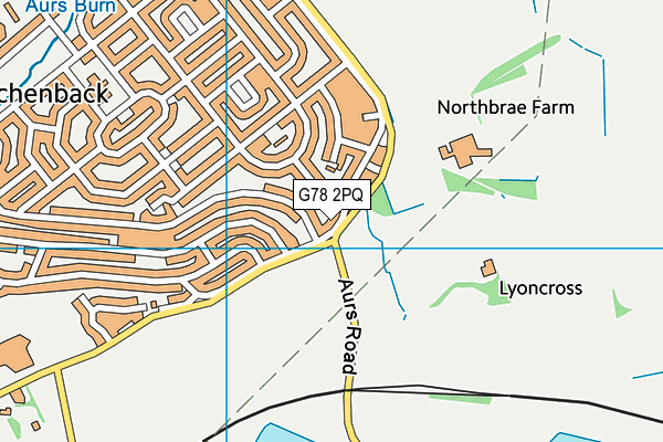 G78 2PQ map - OS VectorMap District (Ordnance Survey)