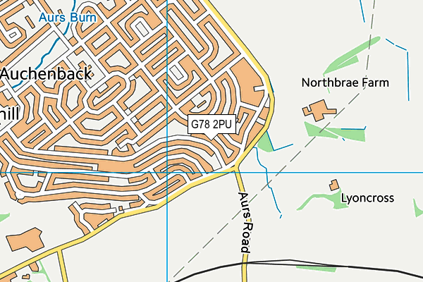 G78 2PU map - OS VectorMap District (Ordnance Survey)
