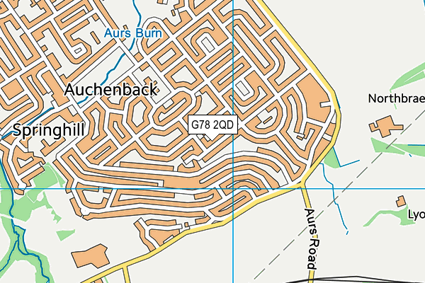 G78 2QD map - OS VectorMap District (Ordnance Survey)