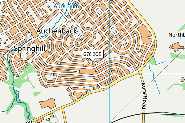 G78 2QE map - OS VectorMap District (Ordnance Survey)