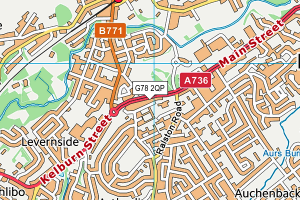 G78 2QP map - OS VectorMap District (Ordnance Survey)