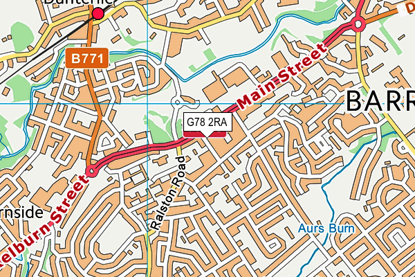 G78 2RA map - OS VectorMap District (Ordnance Survey)