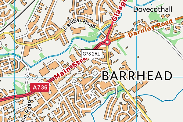 G78 2RL map - OS VectorMap District (Ordnance Survey)