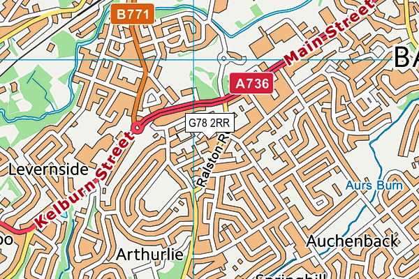 G78 2RR map - OS VectorMap District (Ordnance Survey)