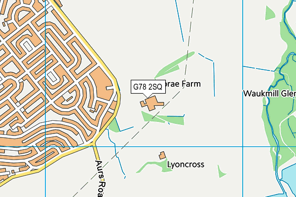 G78 2SQ map - OS VectorMap District (Ordnance Survey)