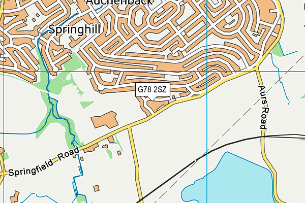 G78 2SZ map - OS VectorMap District (Ordnance Survey)
