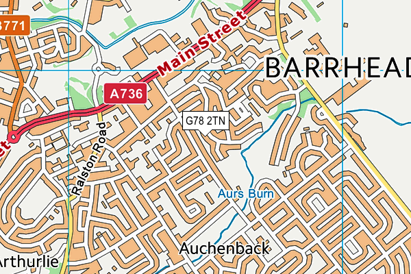 G78 2TN map - OS VectorMap District (Ordnance Survey)