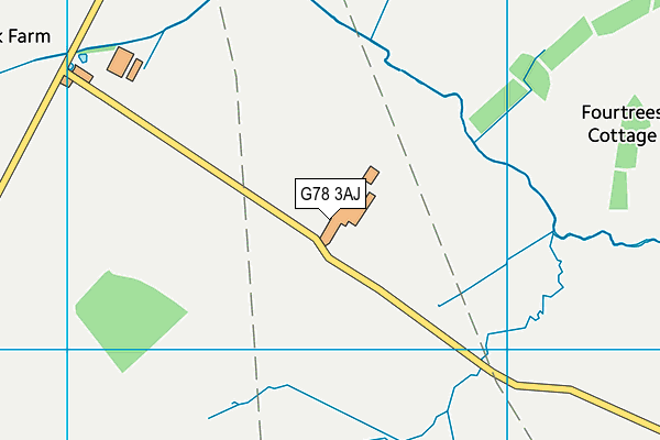 G78 3AJ map - OS VectorMap District (Ordnance Survey)