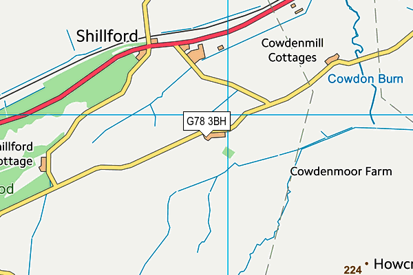 G78 3BH map - OS VectorMap District (Ordnance Survey)